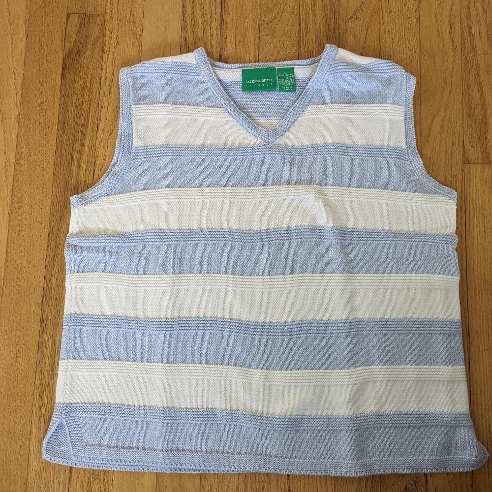 Liz Claiborne Liz Golf Knit Sweater Vest Large